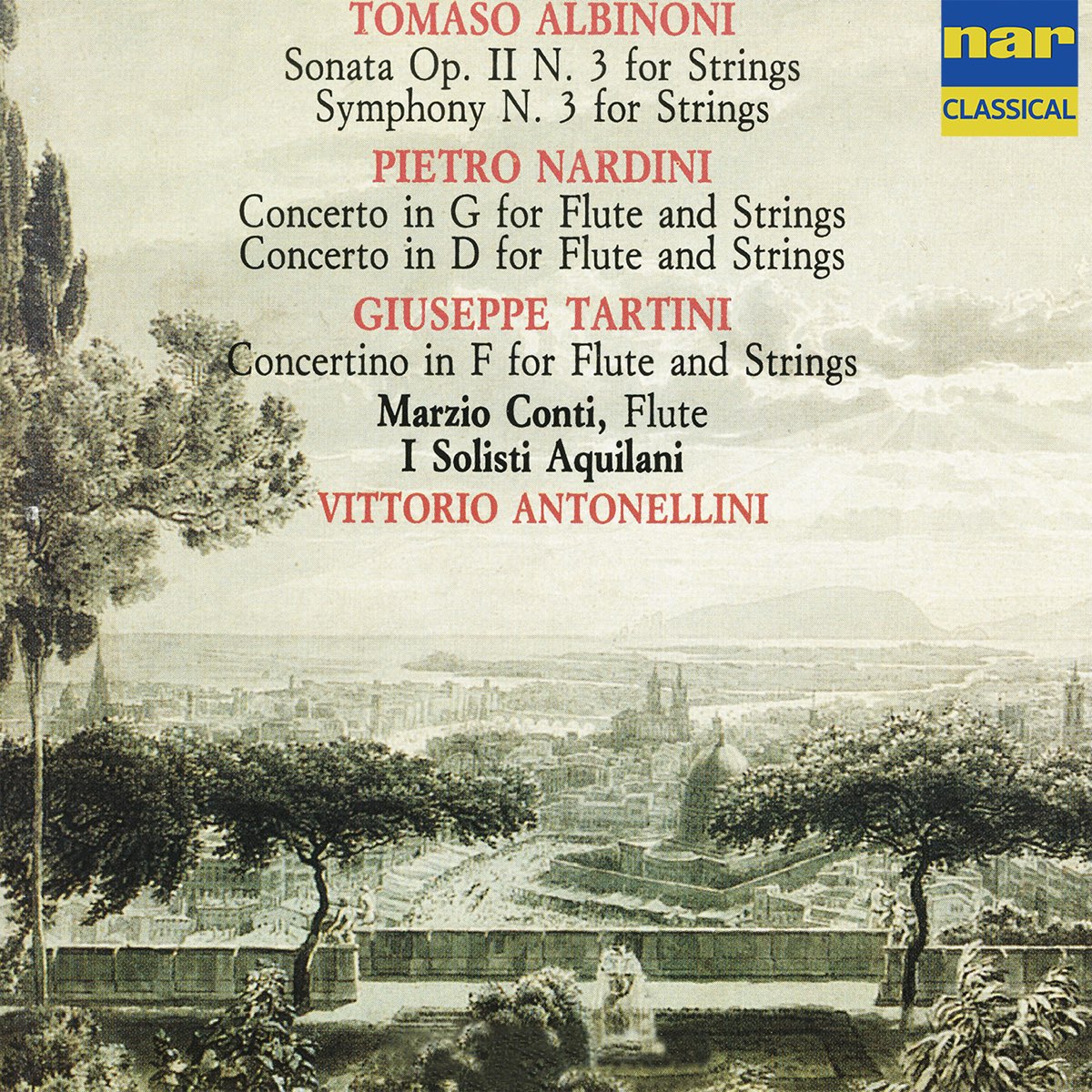 Tartini Albinoni Nardini Flute Concertos By Vittorio Antonellini