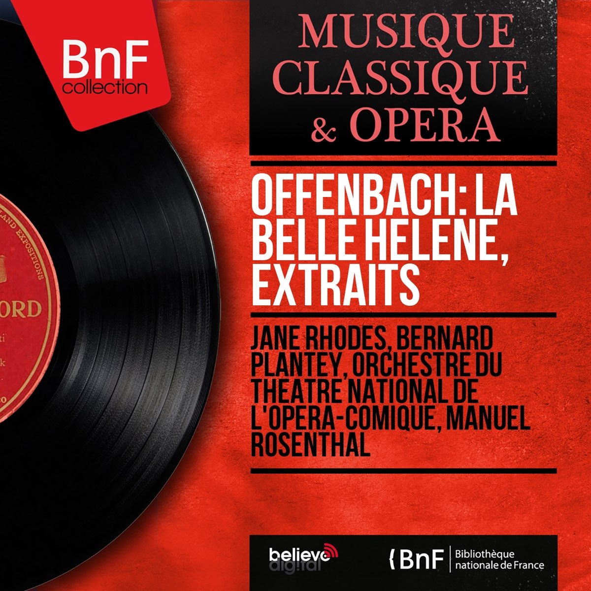 Offenbach La belle Hélène extraits Mono Version by Jane Rhodes