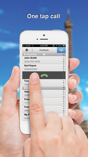 ‎Swipe To iMessage or SMS - Tap to Call & Facetime - By ReachFast Contacts Screenshot