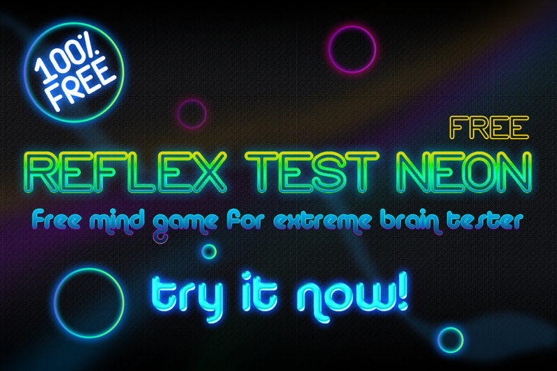 reflex test neon – free mind game for extreme brain tester