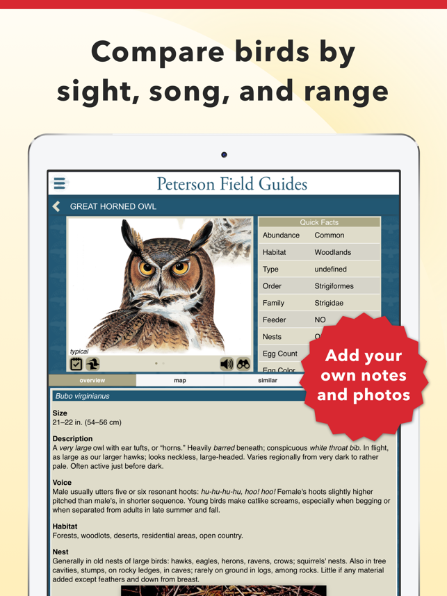 ‎Peterson Bird Field Guide Screenshot