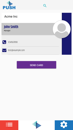 Push Cardz Business Cards Screenshot