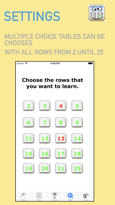 12×12 times tables