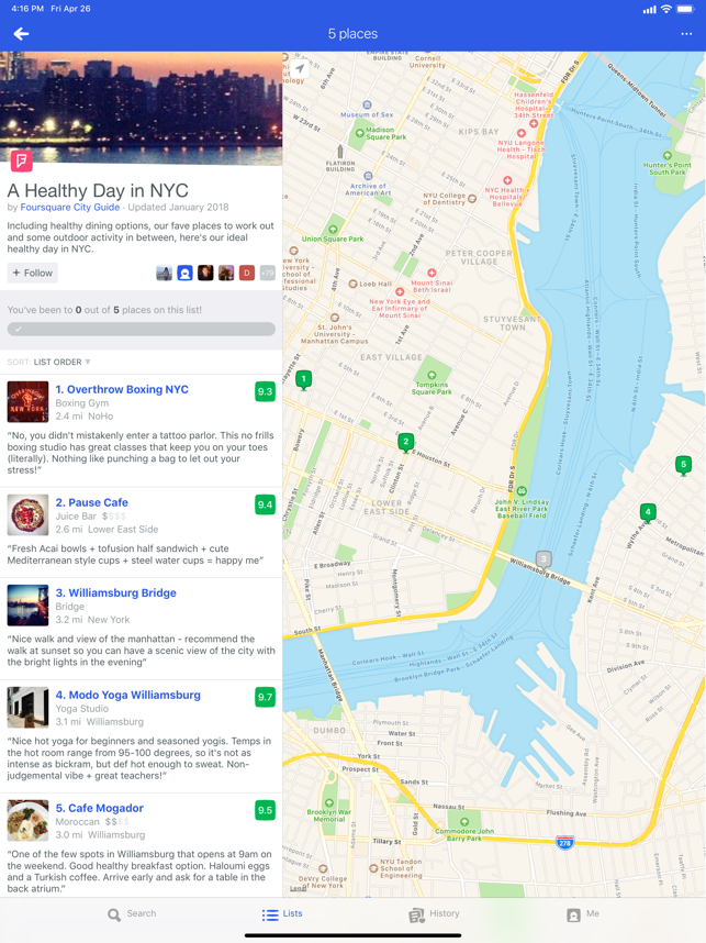 ‎Foursquare City Guide Screenshot