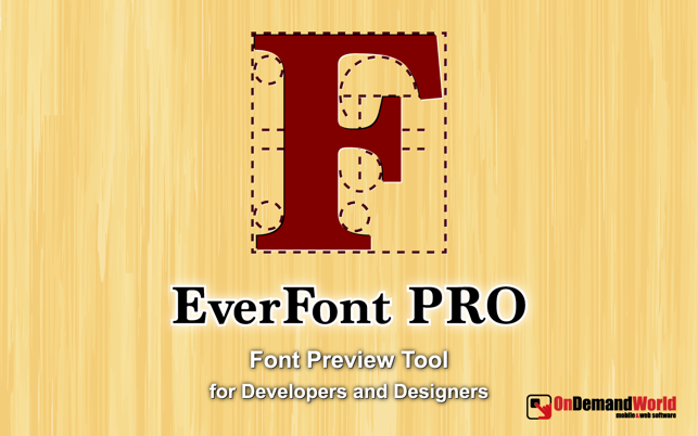 ‎EverFont PRO - Font Preview Tool for Developers and Designers Screenshot