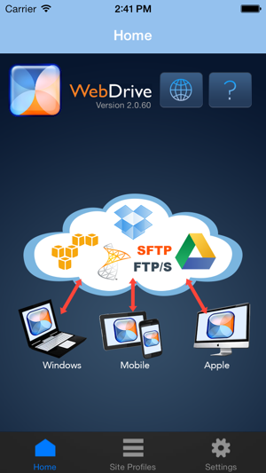 ‎WebDrive – WebDAV, SFTP, FTP Secure File Transfer Client Screenshot