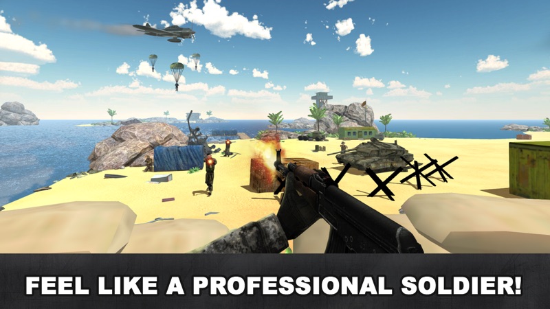 military gunfire defense shooter 3d