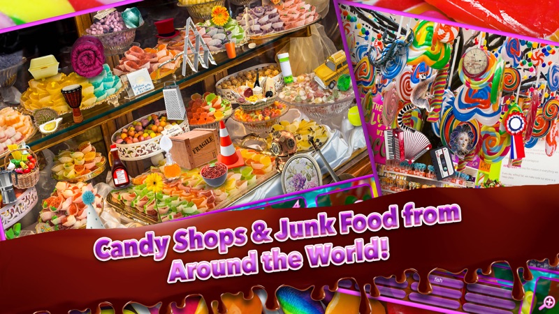 find yummy candy, gummy bears, taffy, chocolate bars, lollipops