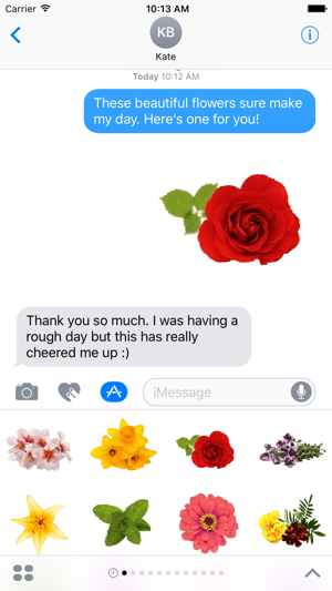 ‎Spring Flowers Stickers for iMessage Screenshot