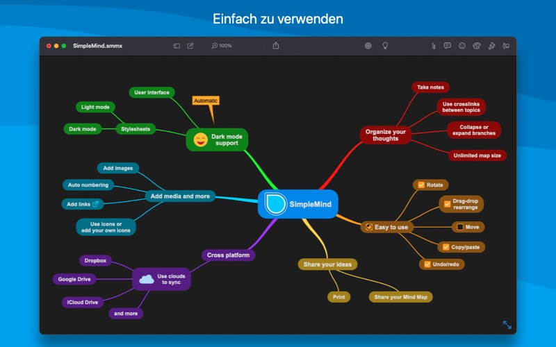 Simplemind Mindmapping F R Windows Pc Und Mac Deutsch