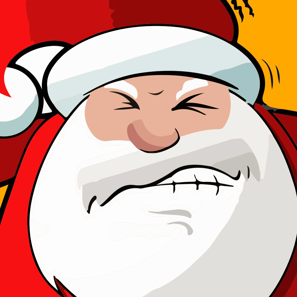 Père Noël amis et héros puissance planche à neige patin jeu - noël plaisir, jouent la famille et les enfants édition de jeux icon