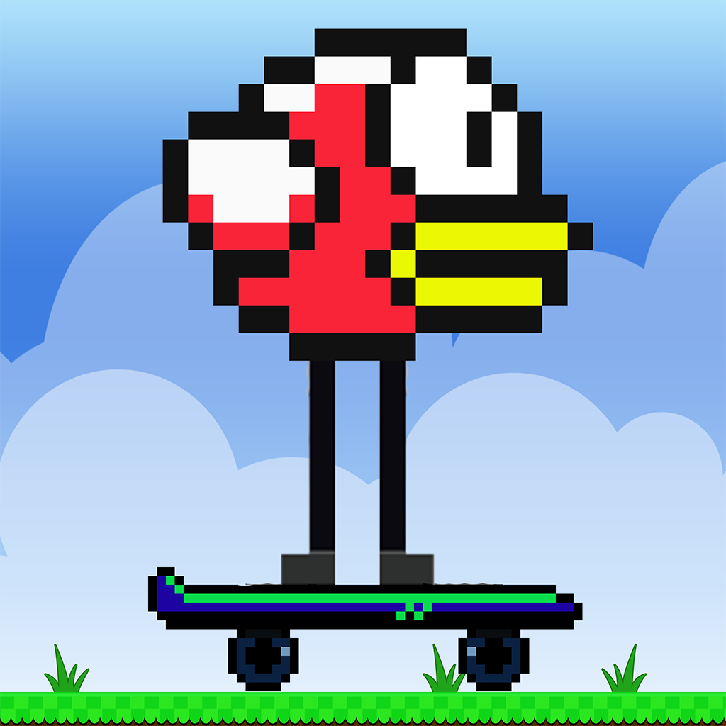 Skater Jumpy Bird by Flappy Fun Games icon