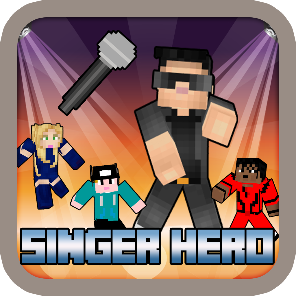 The Singer Hero Microphone - Block Craft World Edition