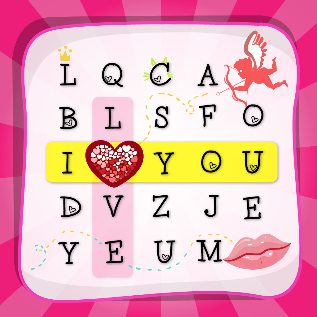 Word Search In Love “ Valentine Version ”