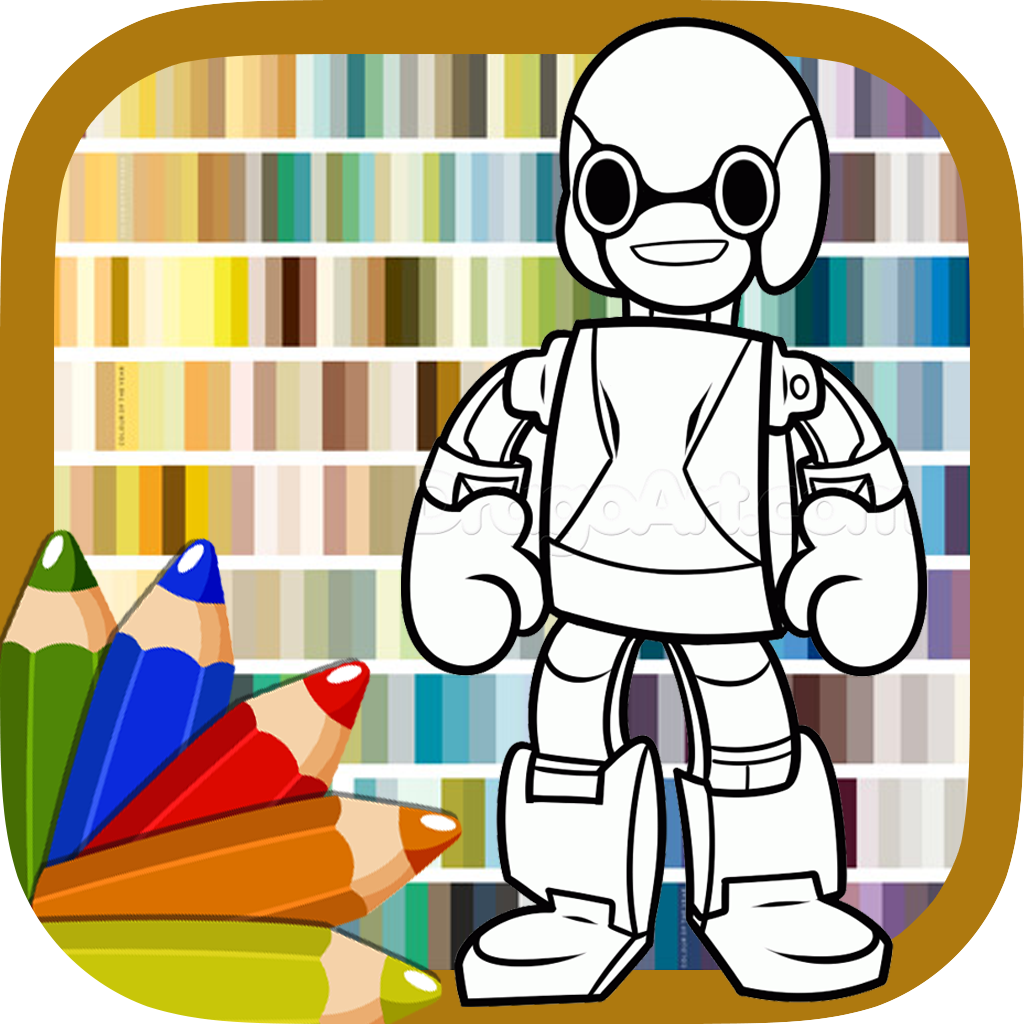 Coloring Book Pages Draw The Robots Sheets icon