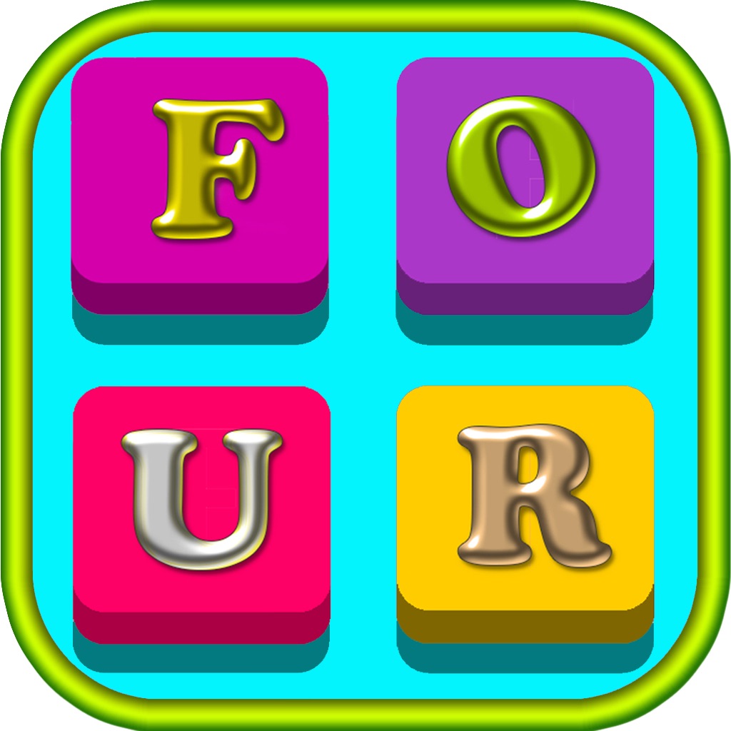 Four Letters Word : New Fast words puzzle quest with Friends ! icon