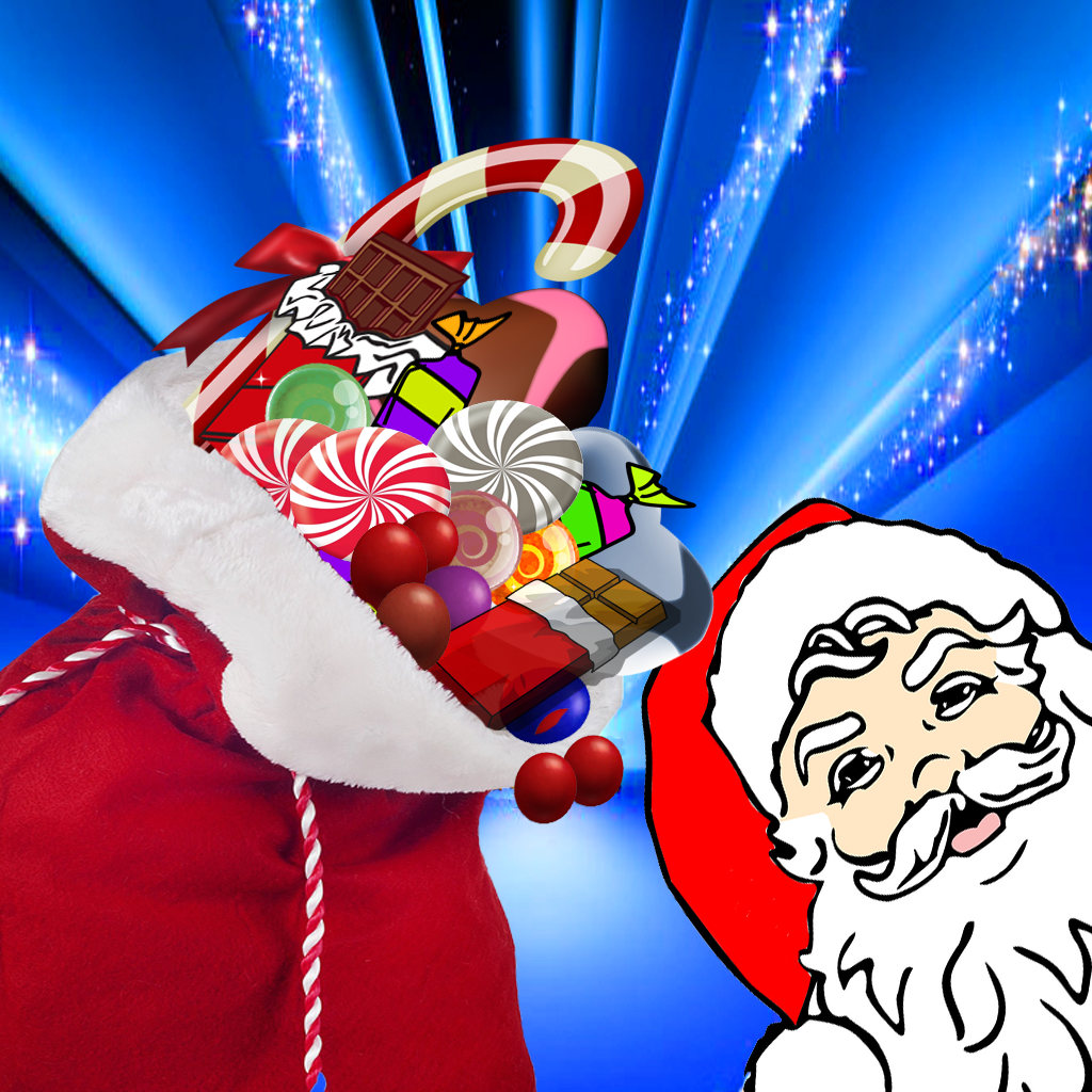 candy makes money rain - love to earn more from buying christmas product and celebrate with santa effect icon