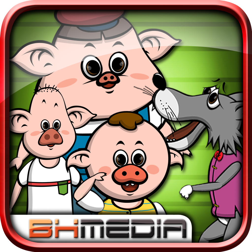 The Three Little Pigs - amazing interactive story and games for kids, learning made fun