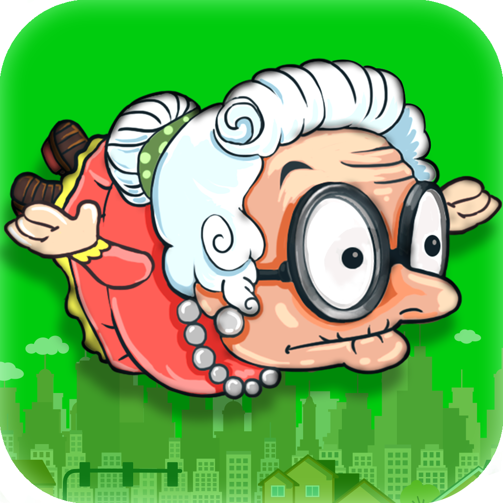 Angry Flappy Gran - Flying Run for Life - Free Version