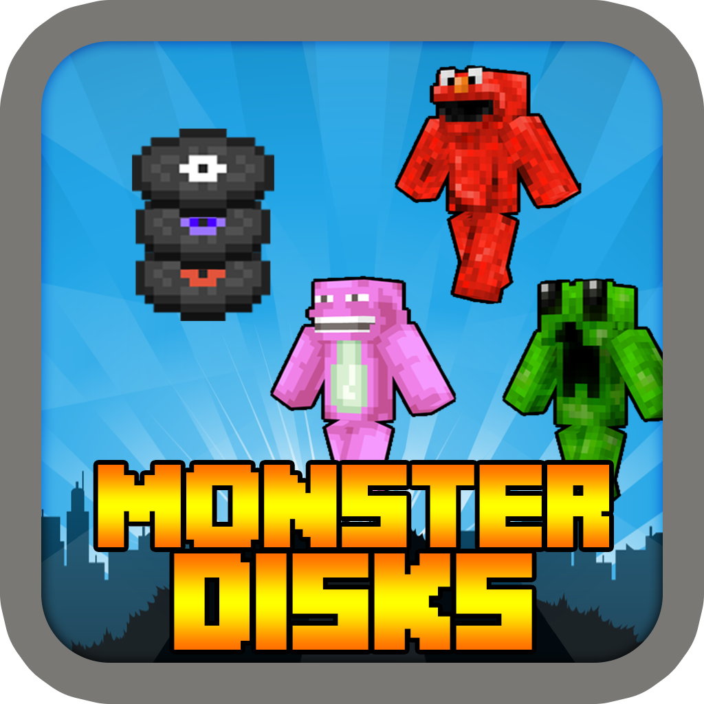 The Monsters Finding Disk Pixel - Block Craft World Edition