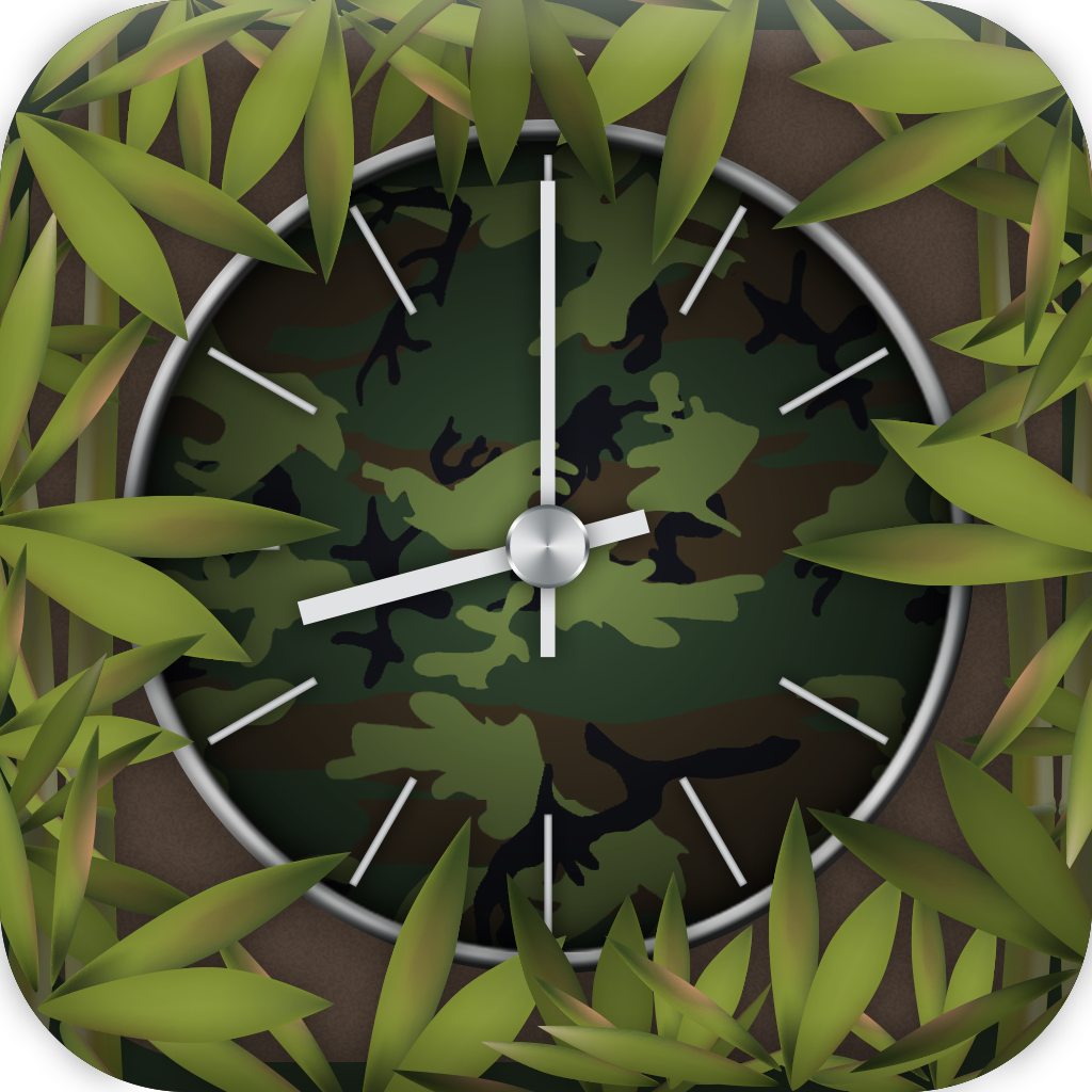 Adventure Camo Clock -  Modern Military,Camping, Fishing & Duck Hunting Styled Outdoor App icon