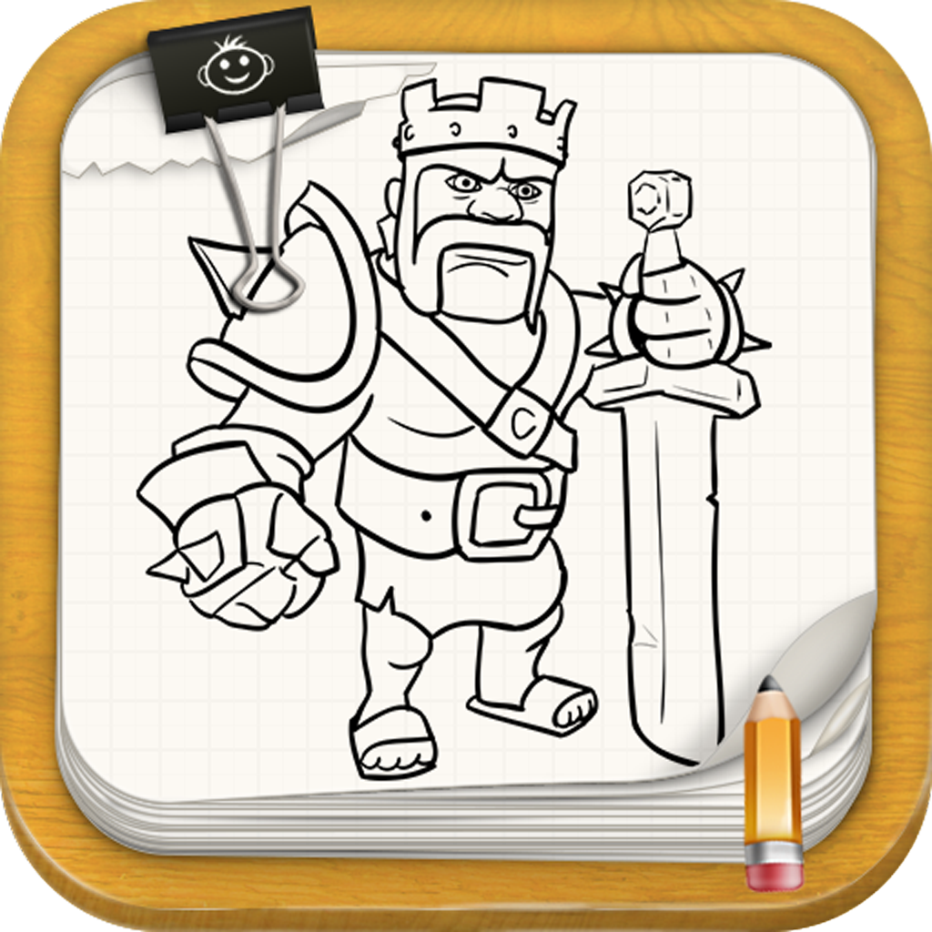 How to Draw a King Clash Royale