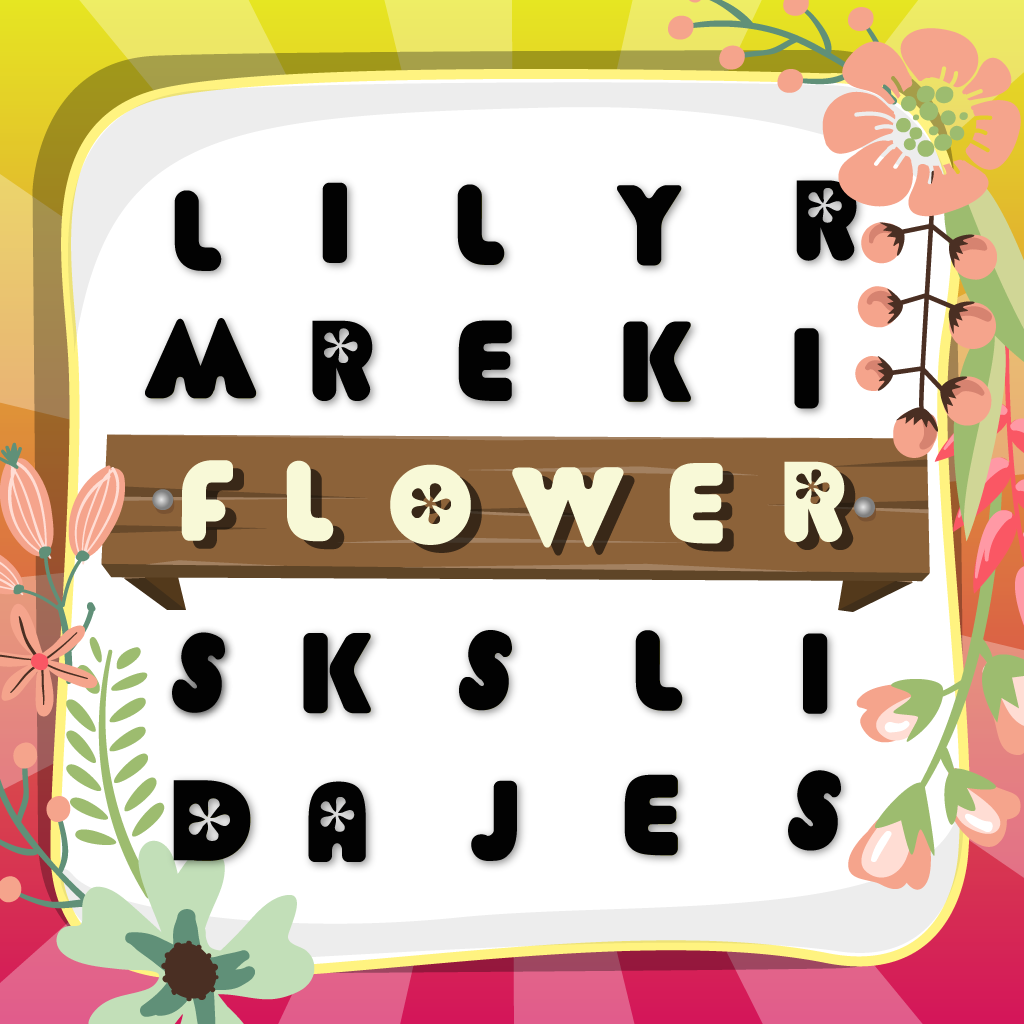 Word Search Flower in the Garden “ Super Classic Wordsearch Puzzle ”