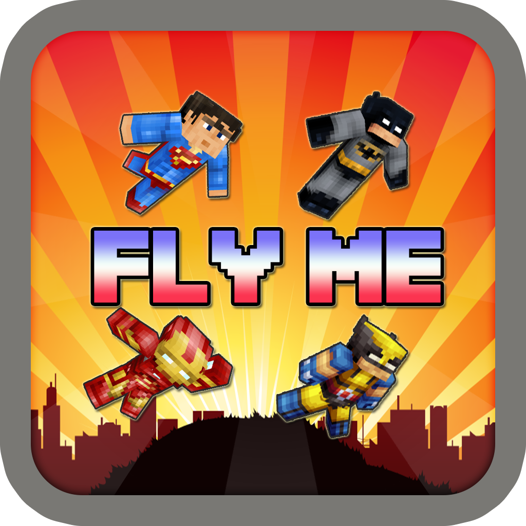 Flappy Pixel Superhero Skin Fly Me - Block Craft World Edition