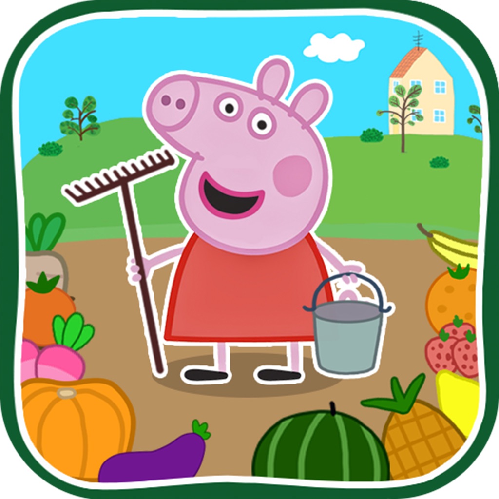 Поиграем в игру хрюшка. Peppa Pig игра. Свинка Пеппа в саду. Огород свинки Пеппы. Пеппа на огороде.