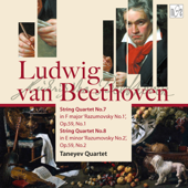 Ludwig van Beethoven. String Quartet No.7 in F Major 'Razumovsky No.1'. Op.59 No.1. String Quartet No.8 in E Minor 'Razumovsky No.2' op.59 No.2 - Taneyev Quartet