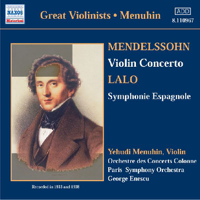 George Enescu, Orchestre de Paris, Orchestre des Concerts Colonne & Yehudi Menuhin - Muenuhin - Mendelssohn: Violin Concerto - Lalo: Symphonie Espagnole - Chausson: Poême, Op. 25 artwork