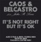 It's Not Right But It's Ok - Caos & Belcastro lyrics