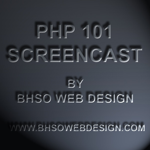 PHP 101 Screencast cover
