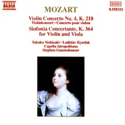 Mozart: Violin Concerto No. 4, Sinfonia Concertante by Capella Istropolitana, Ladislav Kyselak, Stephen Gunzenhauser & Takako Nishizaki album reviews, ratings, credits