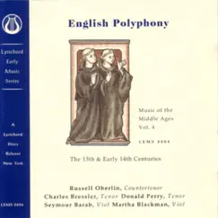 Music of the Middle Ages, Vol 4: English Polyphony of the 13th & Early 14th Centuries by Charles Bressler, Donald Perry, Martha Blackman, Russell Oberlin & Seymour Barab album reviews, ratings, credits
