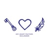 Key. Heart. Feather.