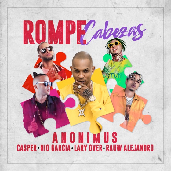 Cover artwork for Rompe Cabezas (feat. Rauw Alejandro & Lary Over)