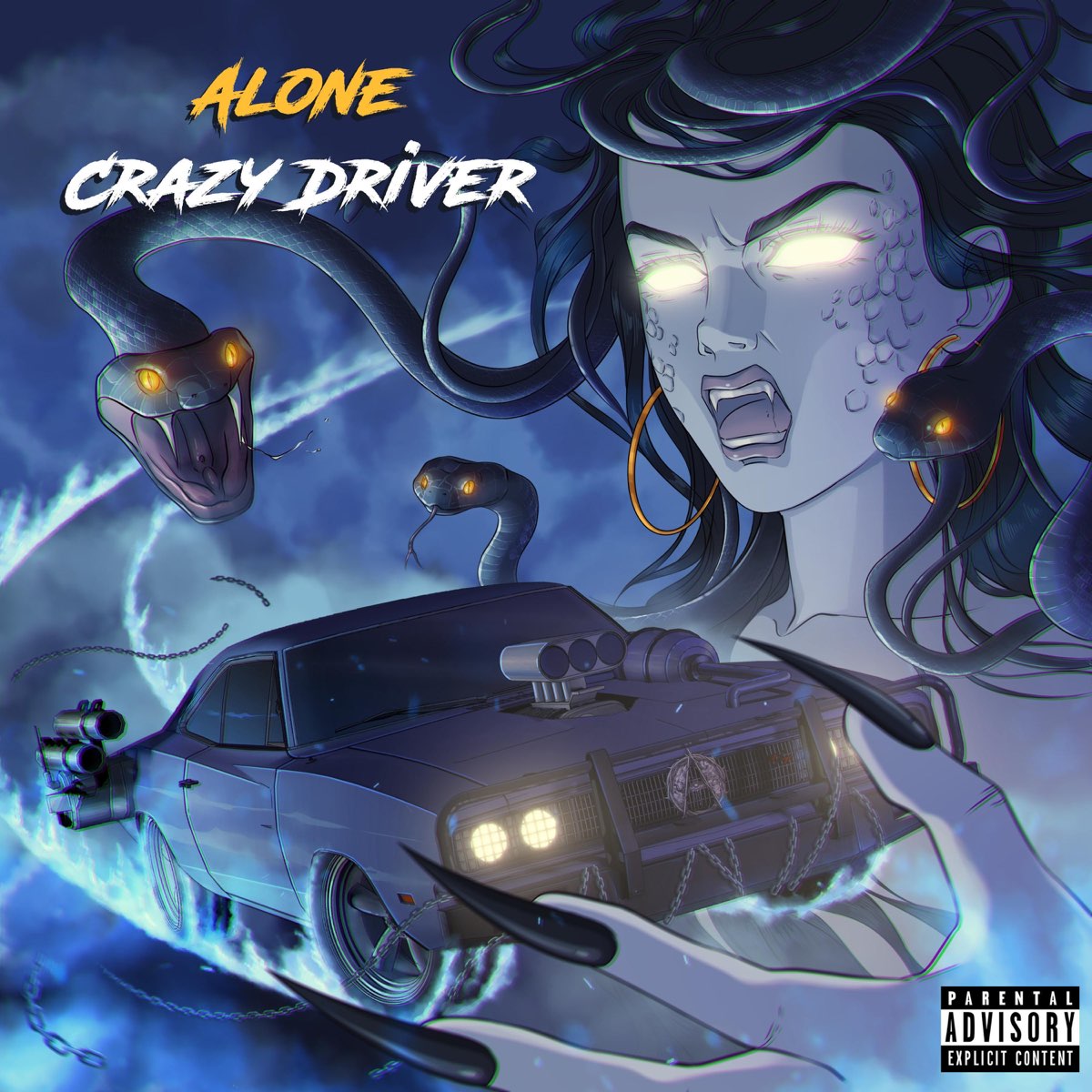 Single driver. Crazy Driver. Drive Crazy. Alone Crazy.