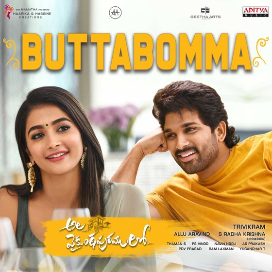 Cover artwork for Buttabomma (From "Ala Vaikunthapurramuloo")