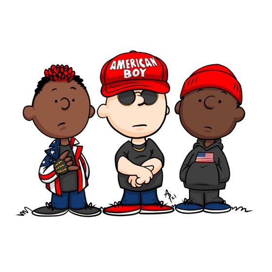 Cover artwork for American Boy (feat. The Marine Rapper & Topher)