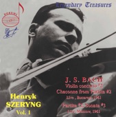 Henryk Szeryng, Vol. 1: Bach (Live) artwork