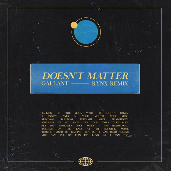 Cover artwork for Doesn't Matter (Rynx Remix)