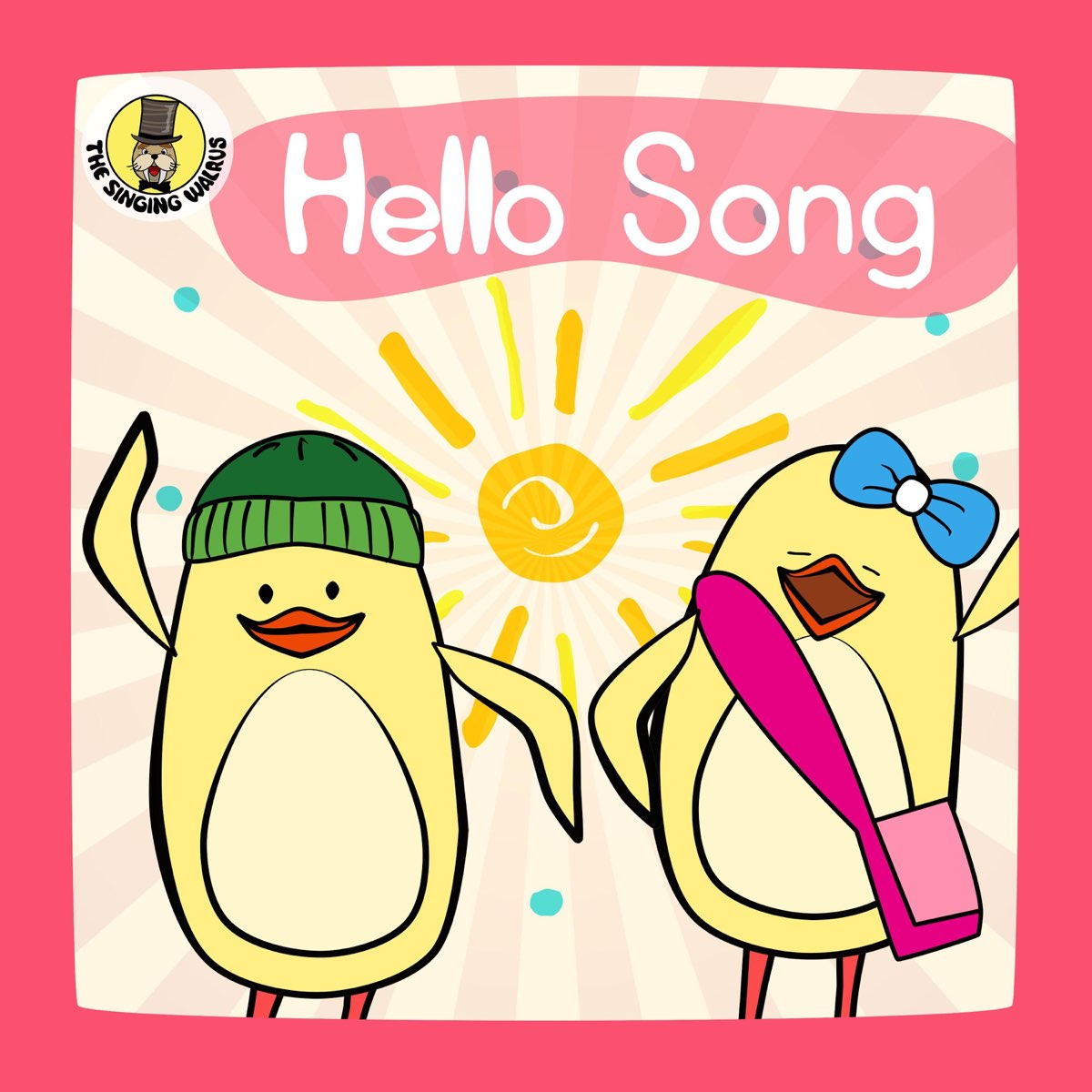 Английскую песню хеллоу. Hello Song. Hello Song singing Walrus. Песня hello Song. Hello Song for Kids the singing Walrus.