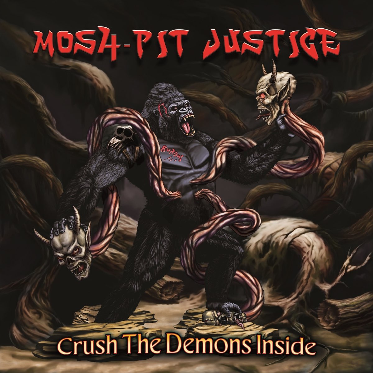 Death is no more. Mosh Pit Justice 2022. Демон Жанр. Краш арт демон.