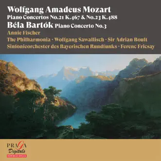 Wolfgang Amadeus Mozart: Piano Concertos Nos. 21 & 23 - Béla Bartók: Piano Concerto No. 3 by Annie Fischer, The Philharmonia, Wolfgang Sawallisch, Sir Adrian Boult, Sinfonieorchester des Bayerischen Rundfunks & Ferenc Fricsay album reviews, ratings, credits