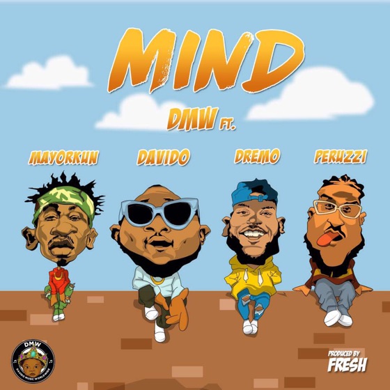 Cover artwork for Mind (feat. Davido, Dremo, Mayorkun & Peruzzi)