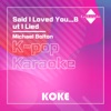 Said I Loved You...But I Lied : Originally Performed By Michael Bolton (Karaoke Version) - Single