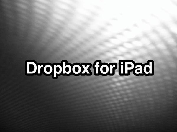 Dropbox for iPad cover