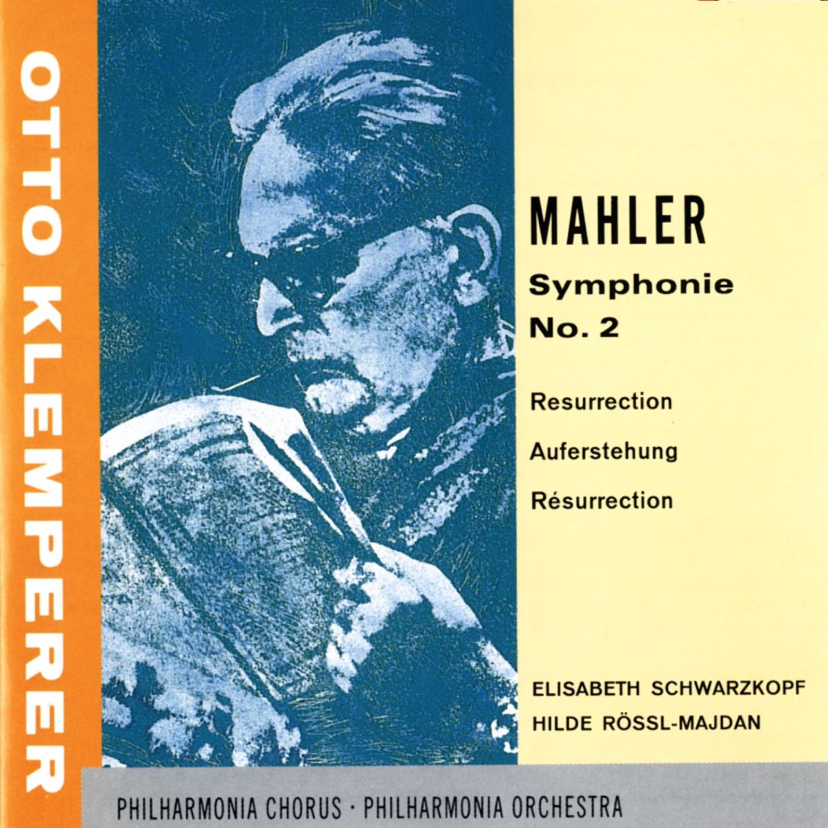 Mahler Symphony No Resurrection By Otto Klemperer Philharmonia Orchestra Elisabeth