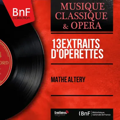 13 Extraits d'opérettes (Mono Version) - Mathe Altery
